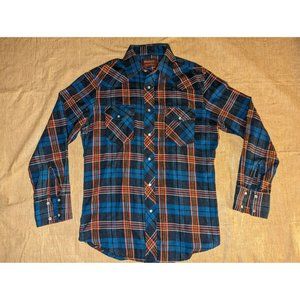 Wrangler Mens Size Medium Long Sleeve Pearl Snap